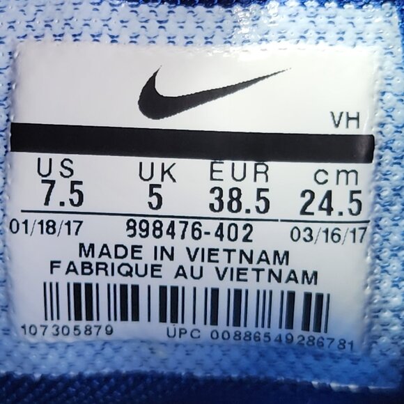 Nike Flex RN 2017 Womens Blue Running Shoes Sneakers Size 7.5 - Picture 9 of 9